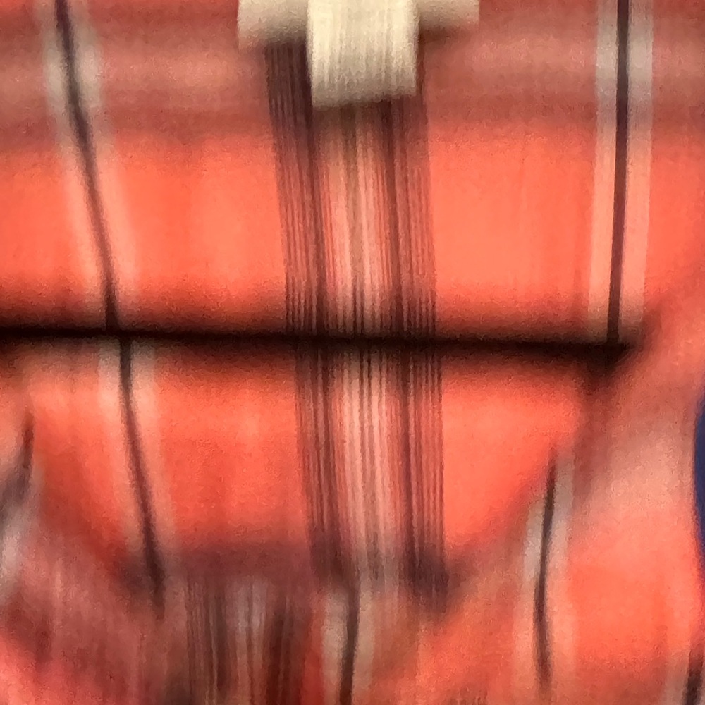 St. John's Bay Orange Plaid Button Down Shirt - Picture 3 of 6